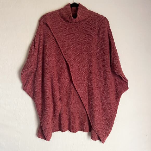 Elan Mock Neck Pullover Cross Front Cranberrry O/S Sweater. Great condition. - Picture 2 of 7